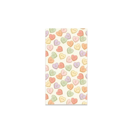 Conversation Hearts Paper Guest Towel