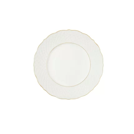 Empire White & Gold Dinner Plate
