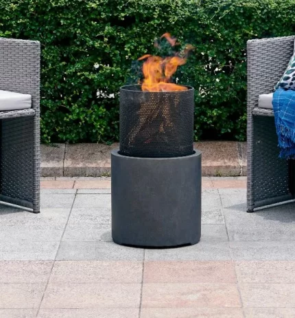 *NEW* 22" Wood Burning Faux Stone Fire Column
